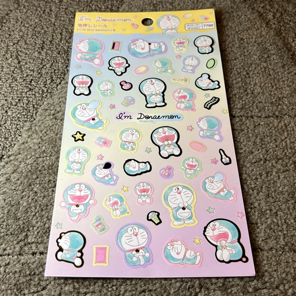 I’m Doraemon Watercolor Large Sticker Sheet Japan Exclusive Kawaii Anime Gadget - Picture 1 of 8